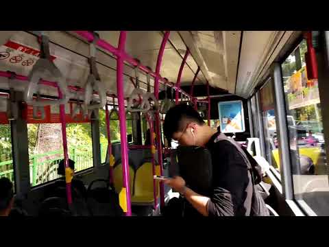 Video still filmed inside a Singapore public bus on the route to Lower Delta Road